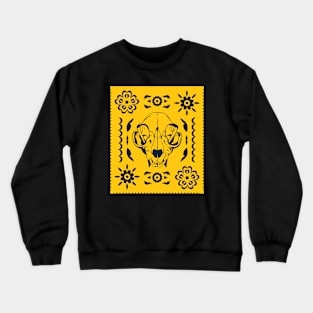 Mexican Bunting With Raccoon Skull Crewneck Sweatshirt